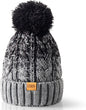 Women Winter Pompom Beanie Hat with Warm Fleece Lined, Thick Slouchy Snow Knit Skull Ski Cap