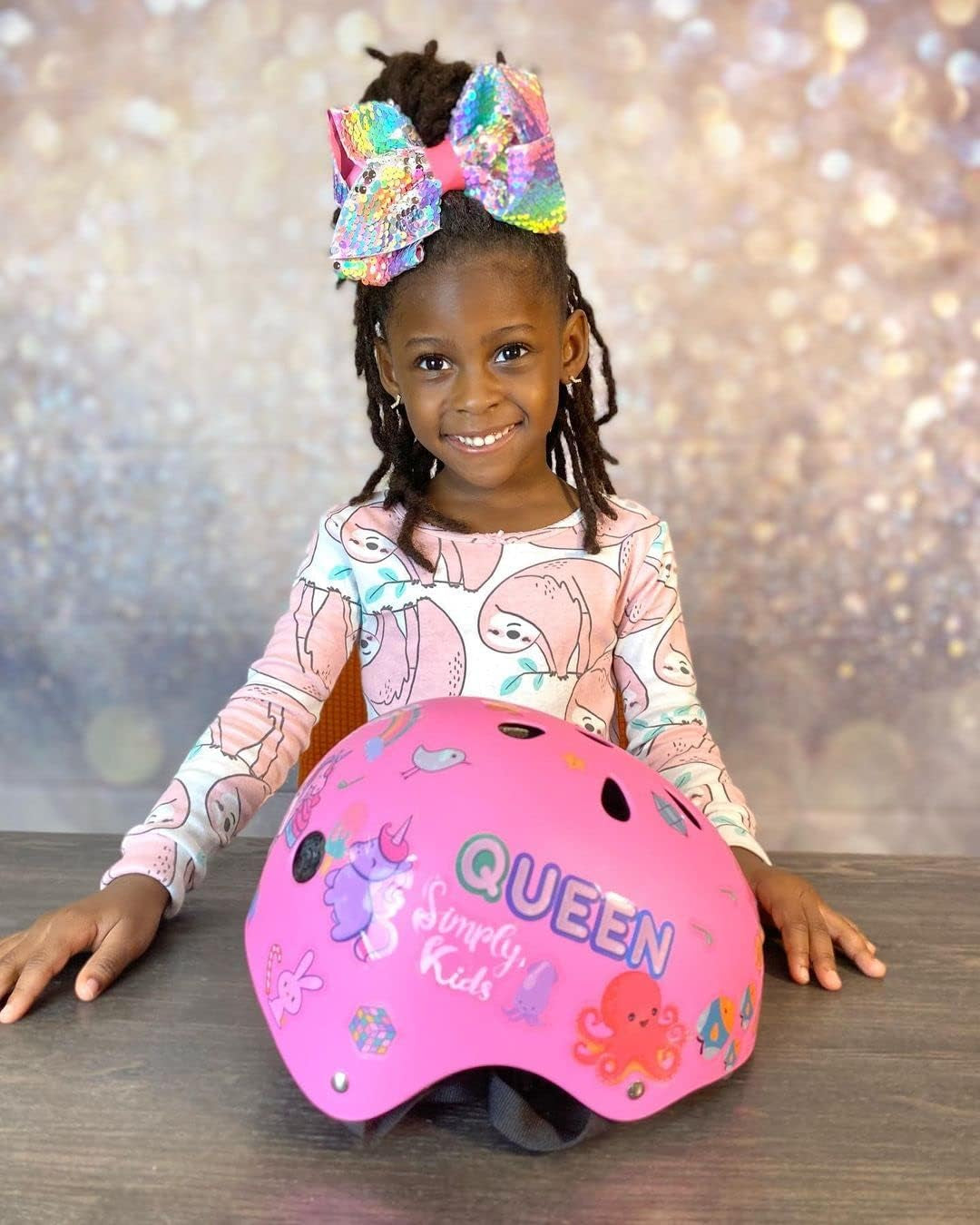 Bike Helmet with DIY Stickers, CPSC & CE Certified - Toddler Helmet for Skateboard Roller-Skating Bicycle Scooter