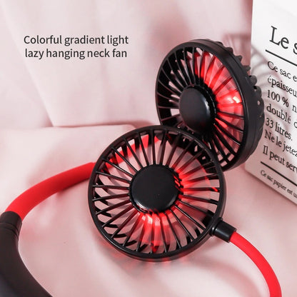 Mini Portable Hanging Neckband Fan USB Rechargeable Cooler