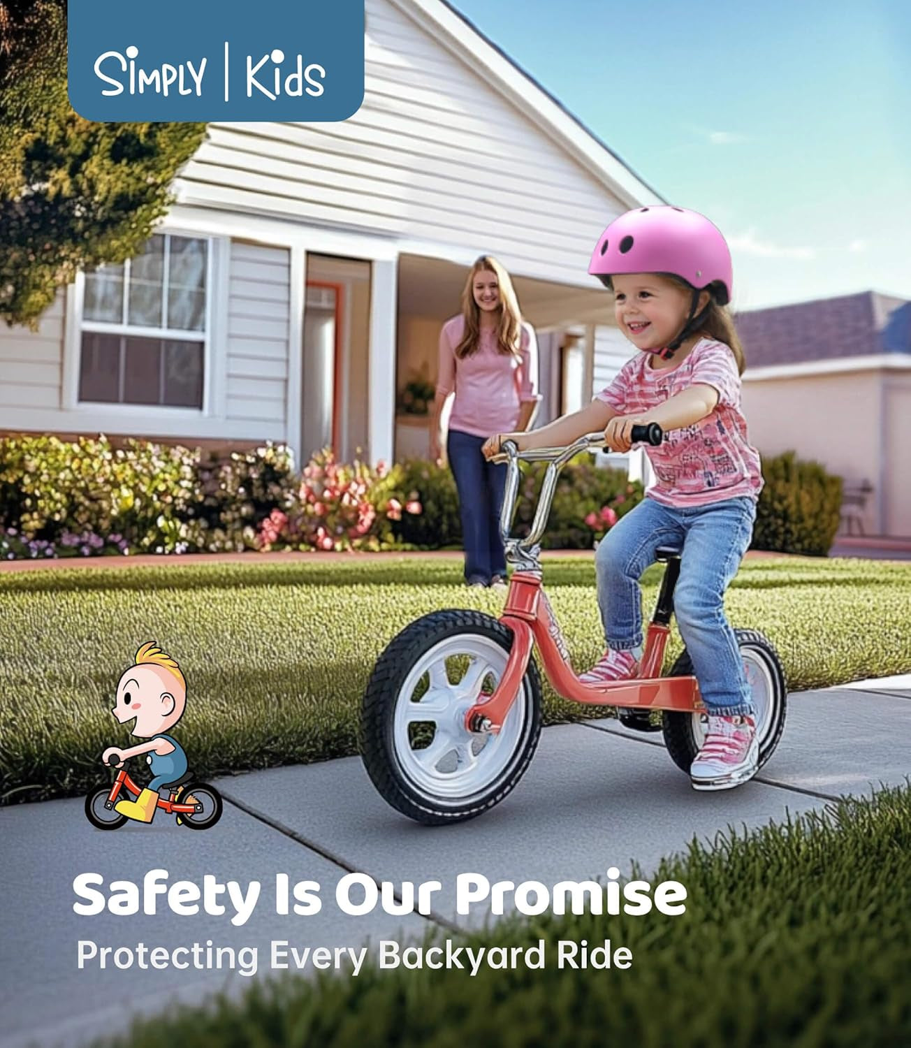 Bike Helmet with DIY Stickers, CPSC & CE Certified - Toddler Helmet for Skateboard Roller-Skating Bicycle Scooter