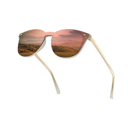 Rimless Mirrored UV400 Sunglasses for Men & Women