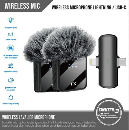 Wireless Lavalier Microphone for iPhone and Android