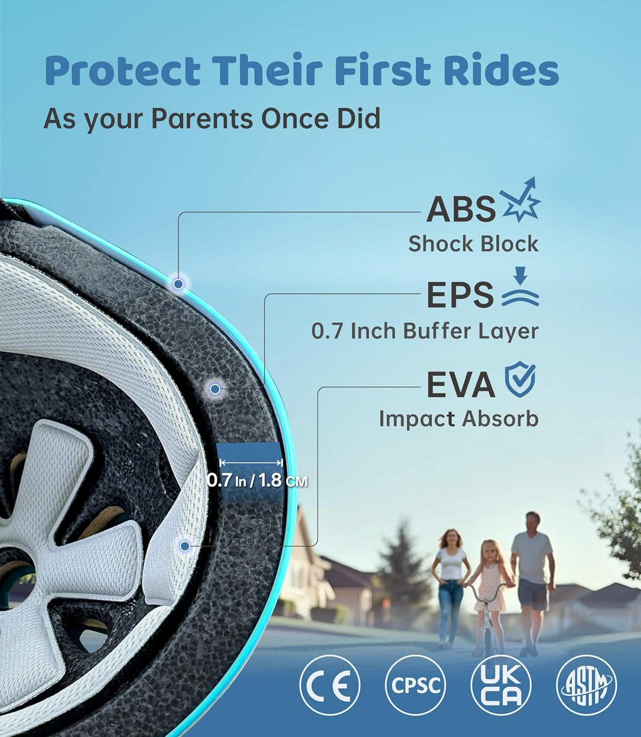 Bike Helmet with DIY Stickers, CPSC & CE Certified - Toddler Helmet for Skateboard Roller-Skating Bicycle Scooter